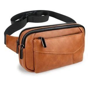 🎉HP🎉Fashionable Black Fanny Pack Brown